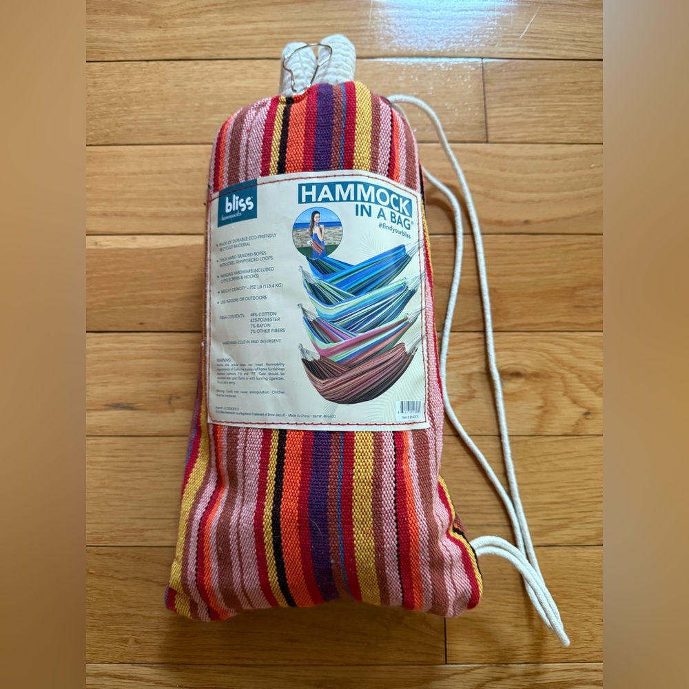 Bliss Striped Hammock in a Bag